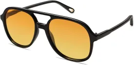 SOJOS Retro Polarized Aviator Sunglasses for Women Men Classic 70s Vintage Trendy Square Aviators SJ2174