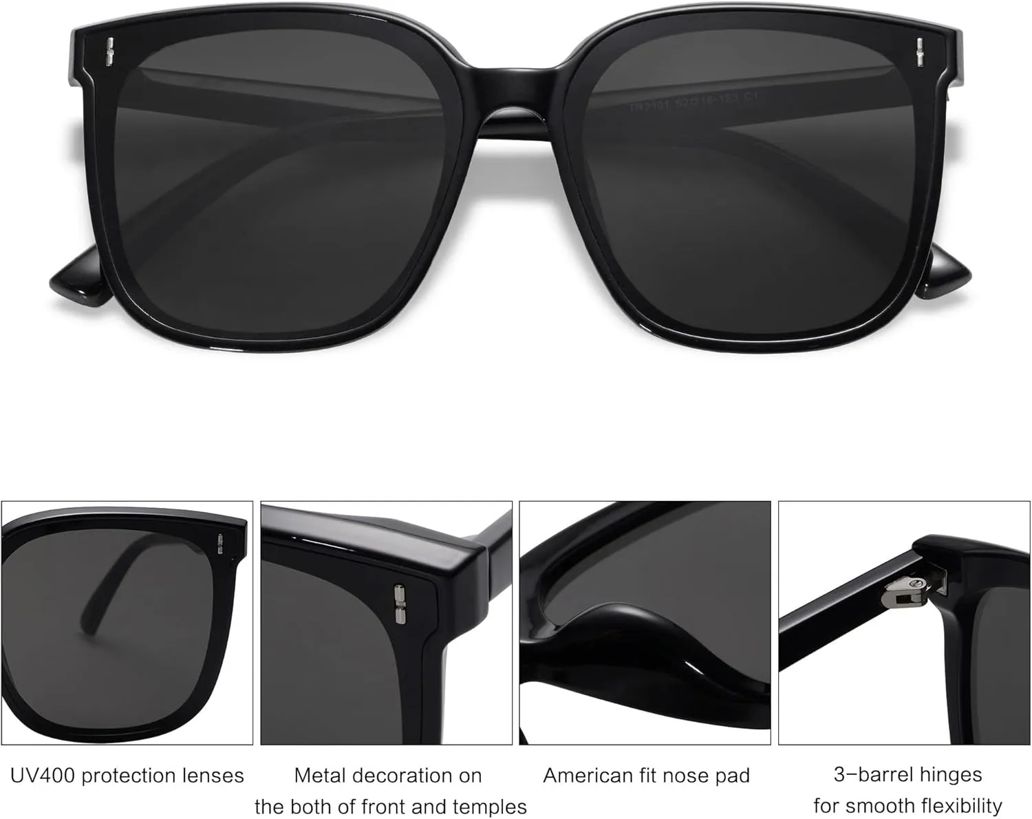 SOJOS Trendy Oversized Sunglasses for Women and Men