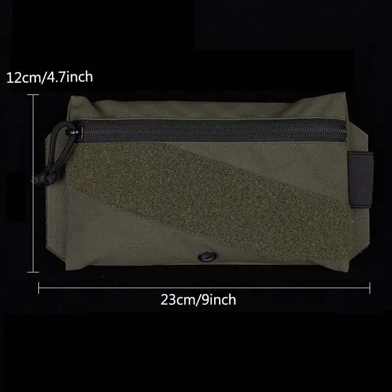 Tactical Sticky Admin Pouch with Loop Panel Utility Snack Pouch Tool Storage Bag for Tactical Vest Chest Rig