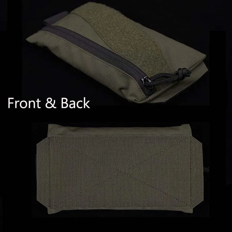 Tactical Sticky Admin Pouch with Loop Panel Utility Snack Pouch Tool Storage Bag for Tactical Vest Chest Rig