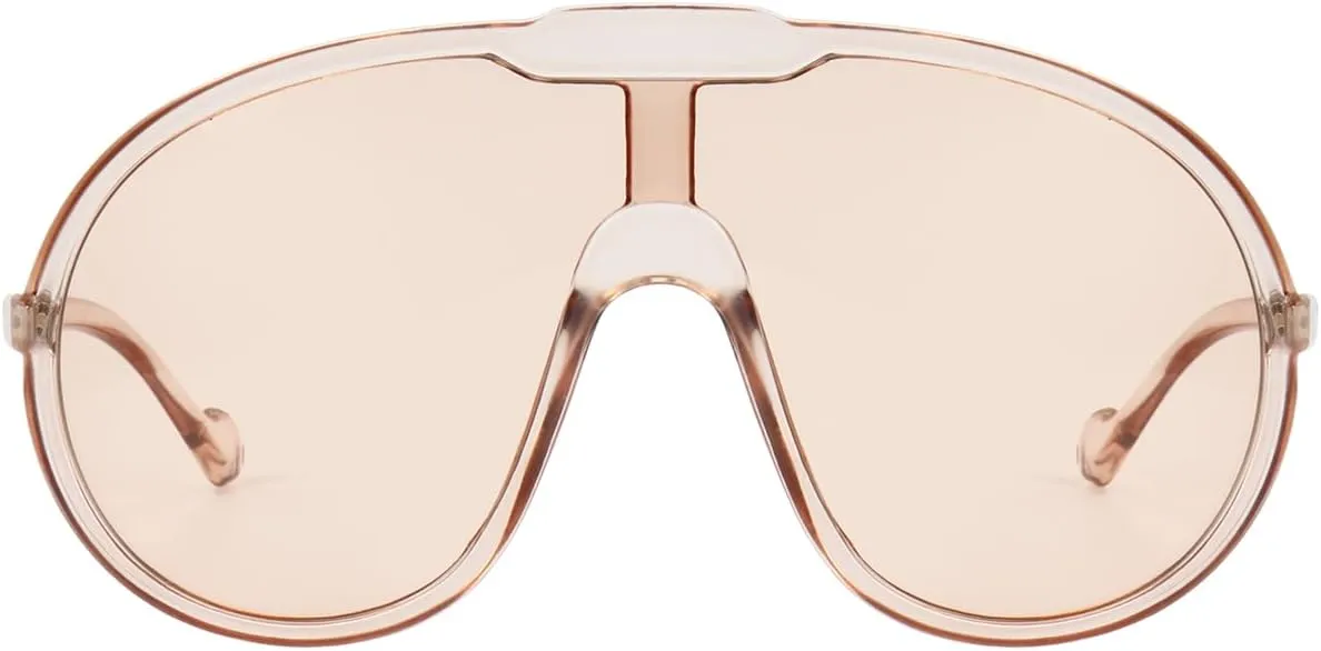 Trendy Oversized Sunglasses for Women Men Fashion Shield Aviator Sun Glasses UV400 Protection Goggles