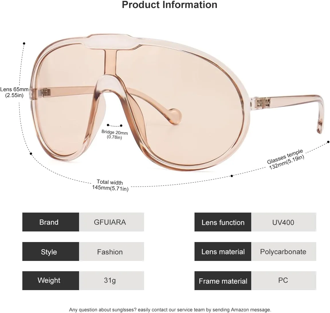Trendy Oversized Sunglasses for Women Men Fashion Shield Aviator Sun Glasses UV400 Protection Goggles
