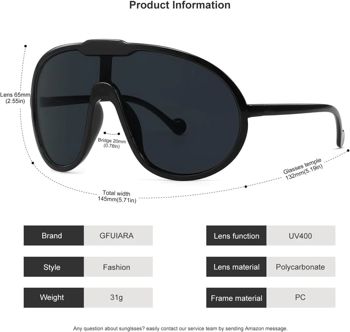 Trendy Oversized Sunglasses for Women Men Fashion Shield Aviator Sun Glasses UV400 Protection Goggles