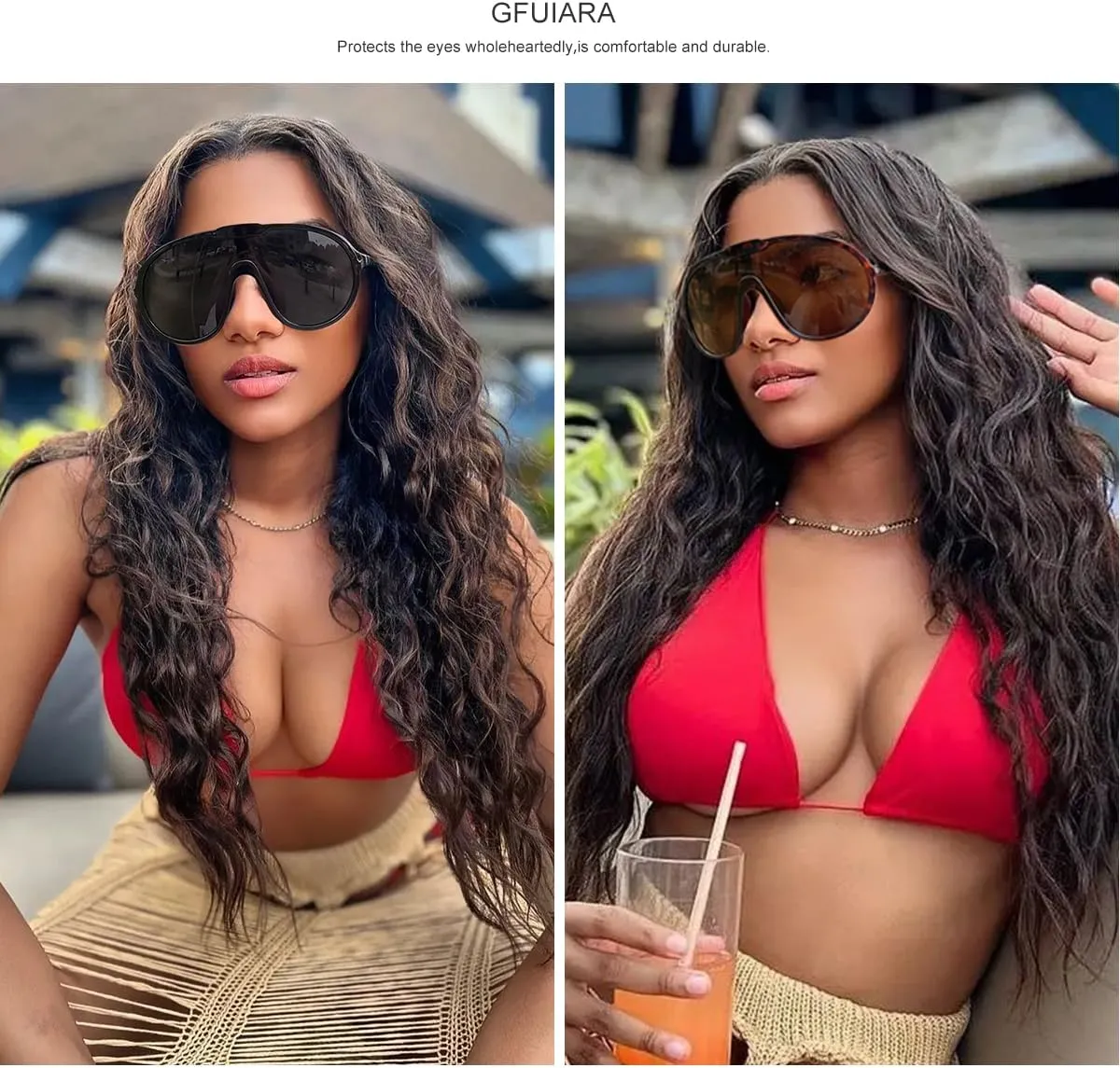 Trendy Oversized Sunglasses for Women Men Fashion Shield Aviator Sun Glasses UV400 Protection Goggles