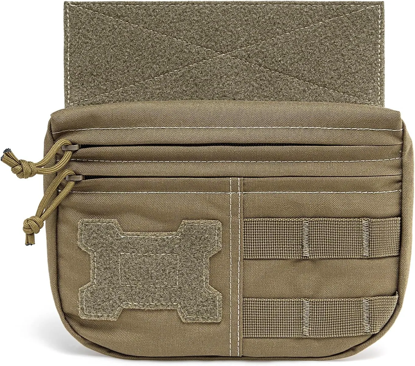 TSPRO Tactical MOLLE Drop Dangler Pouch - Admin & Tool Organizer with Hook & Loop Panel, Fits Vests, Bags, Tactical Gear