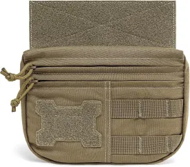 TSPRO Tactical MOLLE Drop Dangler Pouch - Admin & Tool Organizer with Hook & Loop Panel, Fits Vests, Bags, Tactical Gear