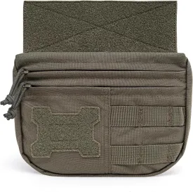TSPRO Tactical MOLLE Drop Dangler Pouch - Admin & Tool Organizer with Hook & Loop Panel, Fits Vests, Bags, Tactical Gear