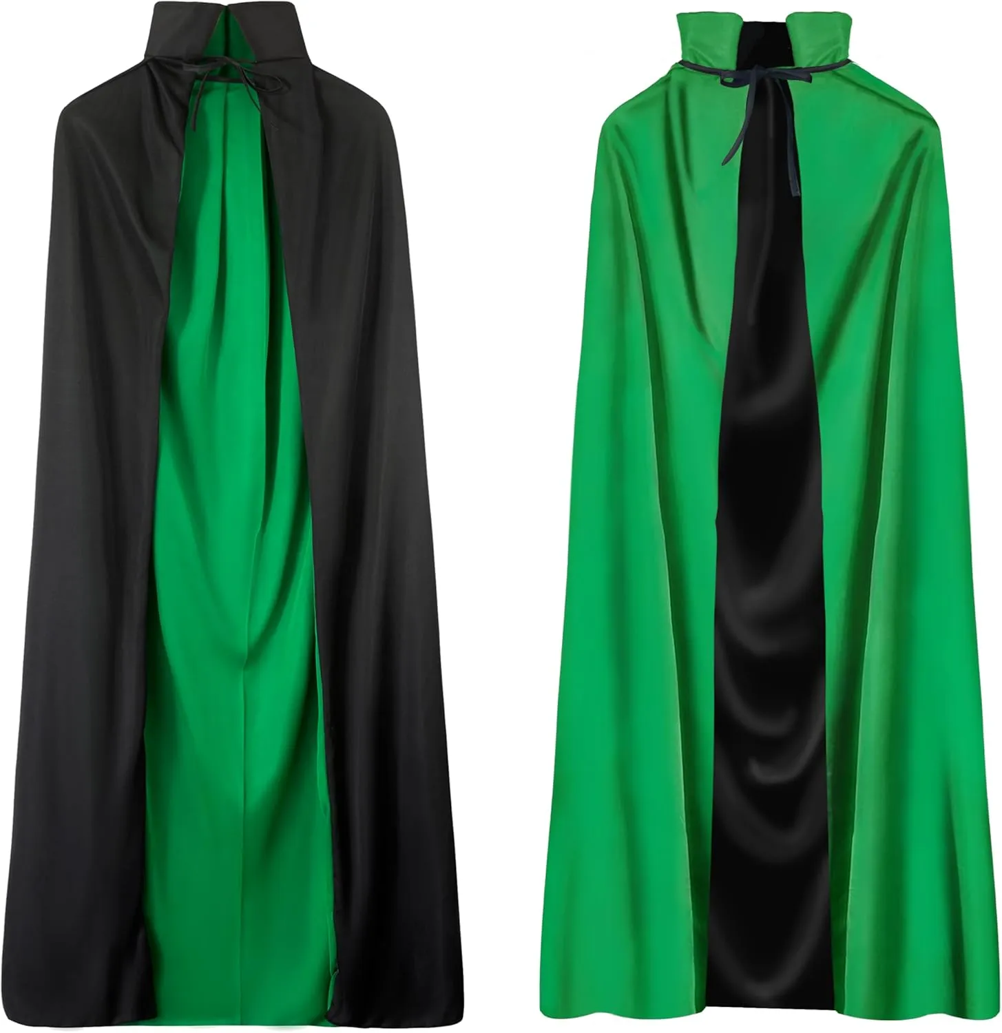Unisex Vampire Witch Stand Collar Cape,Women's Halloween Costumes Cosplay Masquerade Party Reversible Cloak