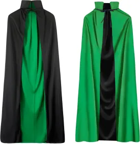 Unisex Vampire Witch Stand Collar Cape,Women's Halloween Costumes Cosplay Masquerade Party Reversible Cloak