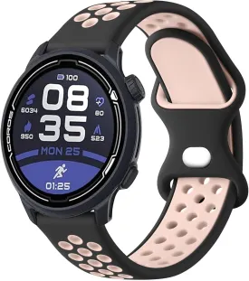 Vancle Silicone Band Compatible with Coros Pace 2 Watch Band/Coros Apex (42mm), 20mm Quick Release Strap Breathable Wristband for Women Men