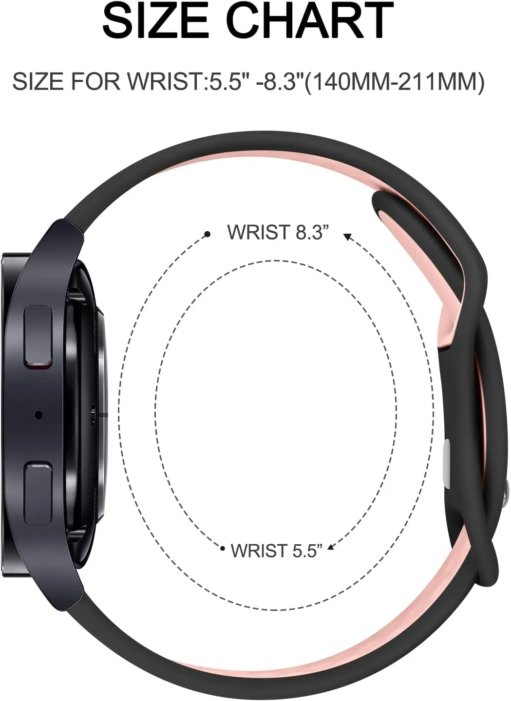 Vancle Silicone Band Compatible with Coros Pace 2 Watch Band/Coros Apex (42mm), 20mm Quick Release Strap Breathable Wristband for Women Men