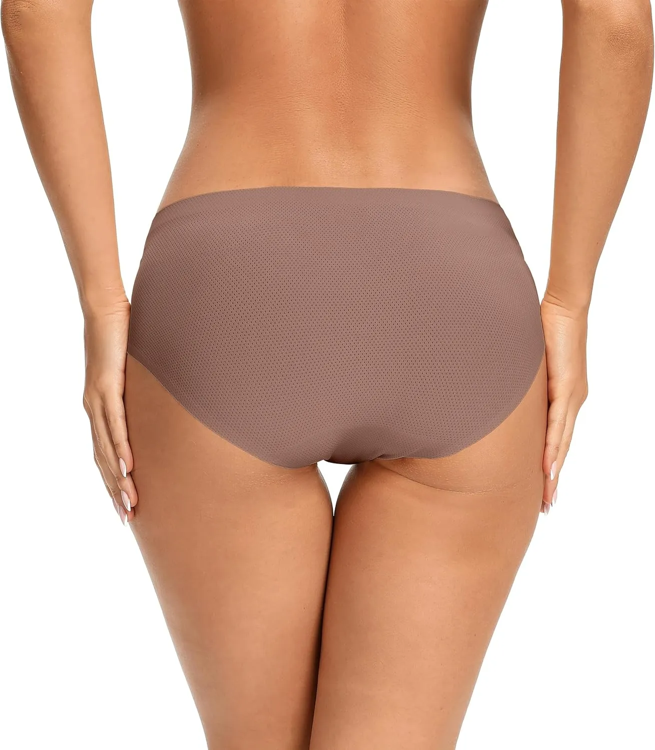 voenxe Women Seamless Hipster Underwear,Breathable Ladies Panties Bikini,No Show Briefs,Comfortable Undies for Women 5-Pack