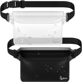 Waterproof Fanny Pack, Waterproof Pouch for Phone Passport Wallet Purse with Waist strap, Ideal for Swimming Boating Fishing Diving Beach