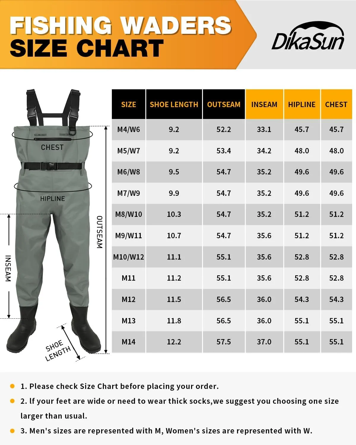Waterproof Fishing Waders for Men Women| 2-Ply Nylon/PVC Chest Wader with Boots for Duck Hunting & Fly Fishing| Lightweight Bootfoot Waders