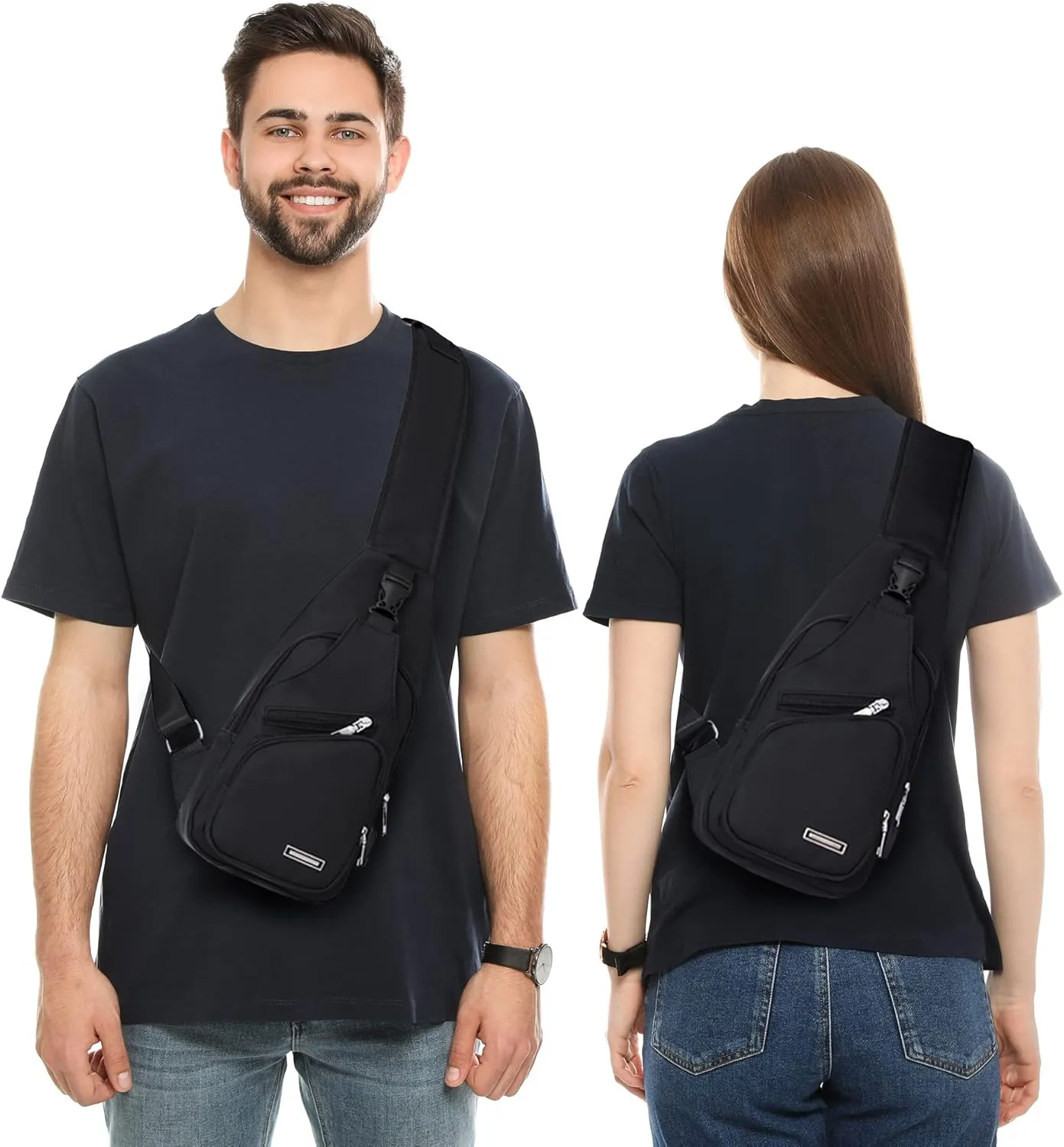 Waterproof Sling Bag Crossbody Backpack for Men Women Sling Backpack Hiking Daypack Multipurpose Cross Body Chest Bag