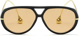 willochra Vintage Oversized Pilot Shield Sunglasses Women Luxury Trendy Sun Glasses For Ladies Big Frame Eyewear