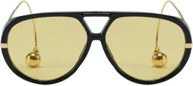 willochra Vintage Oversized Pilot Shield Sunglasses Women Luxury Trendy Sun Glasses For Ladies Big Frame Eyewear