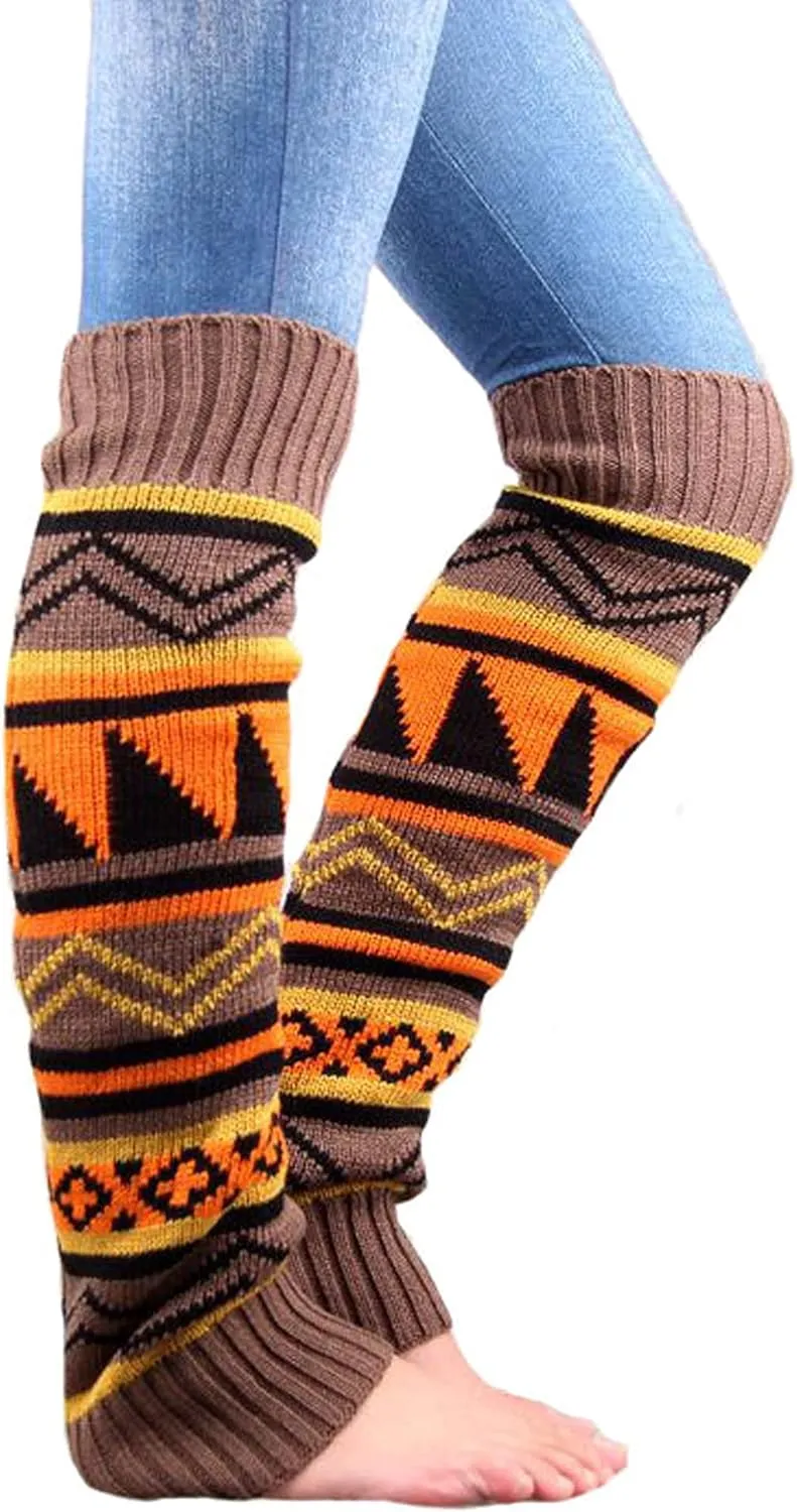 Women's Boho Knitted Warm Long Leg Warmer