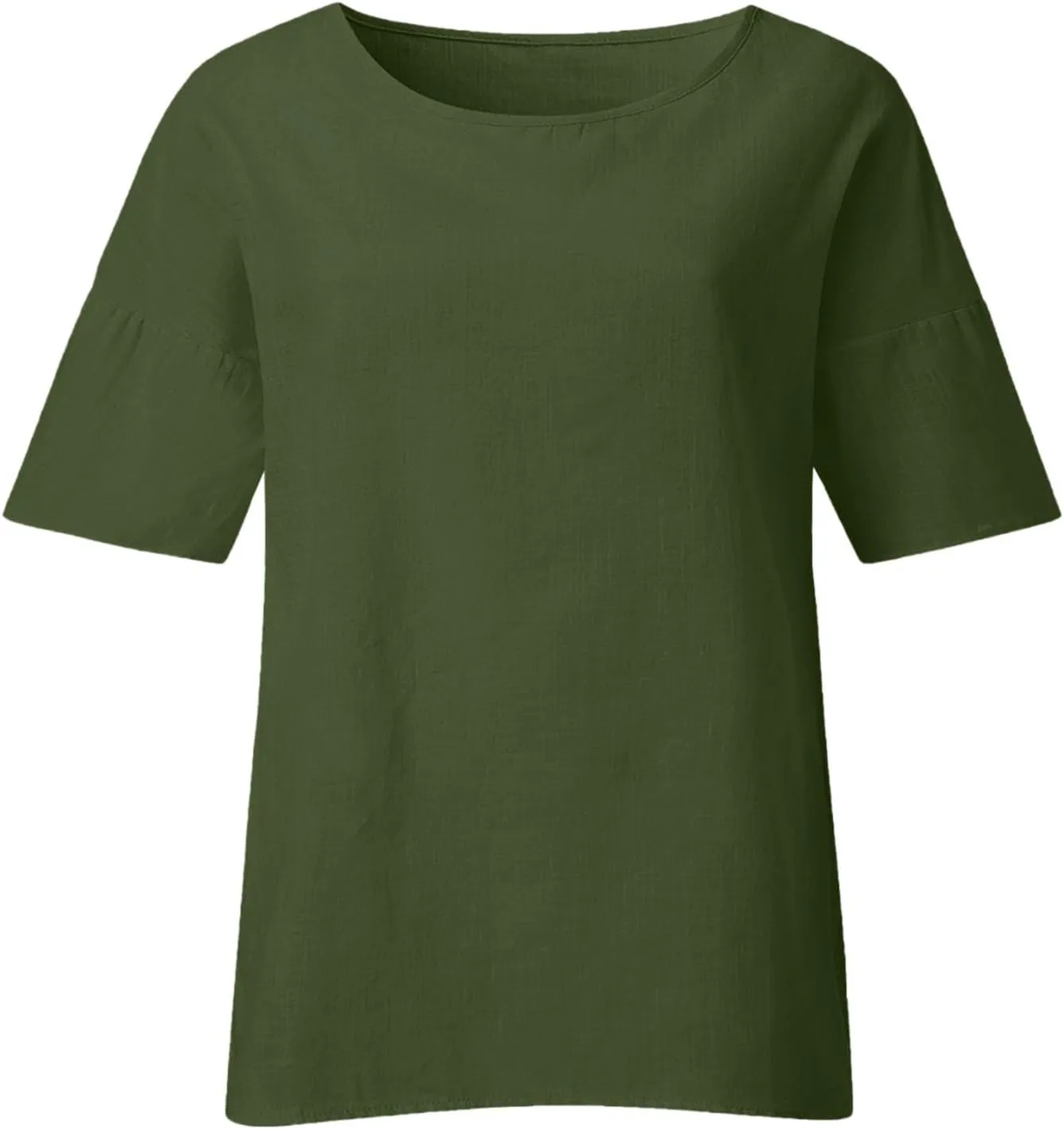 Womens Cotton Tops Summer Basic T Shirts Oversized Solid Blouses Boat Neck Tops Summer Tees Fashion Trendy Outfit