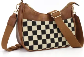 Women's Crossbody Handbags Vegan Leather Shoulder Bag with Adjustable Strap, Lightweight Small Purse for Everyday Essentials