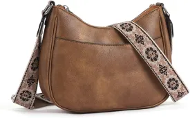 Women's Crossbody Handbags Vegan Leather Shoulder Bag with Adjustable Strap, Lightweight Small Purse for Everyday Essentials