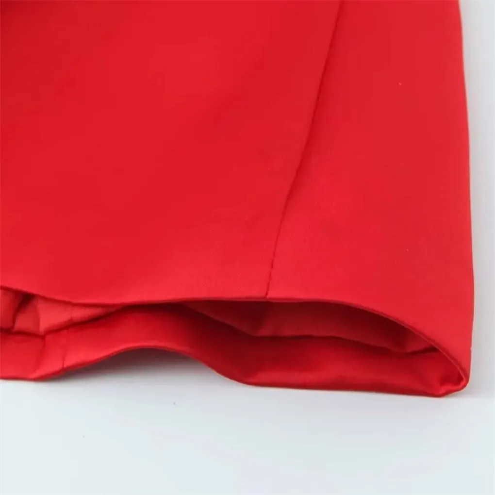 Women's Tube Top Slim Back Zipper Solid Color Satin Pleated Commuting Short Waist Top Dress