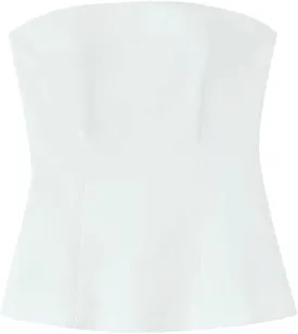 Women's Tube Top Slim Back Zipper Solid Color Satin Pleated Commuting Short Waist Top Dress
