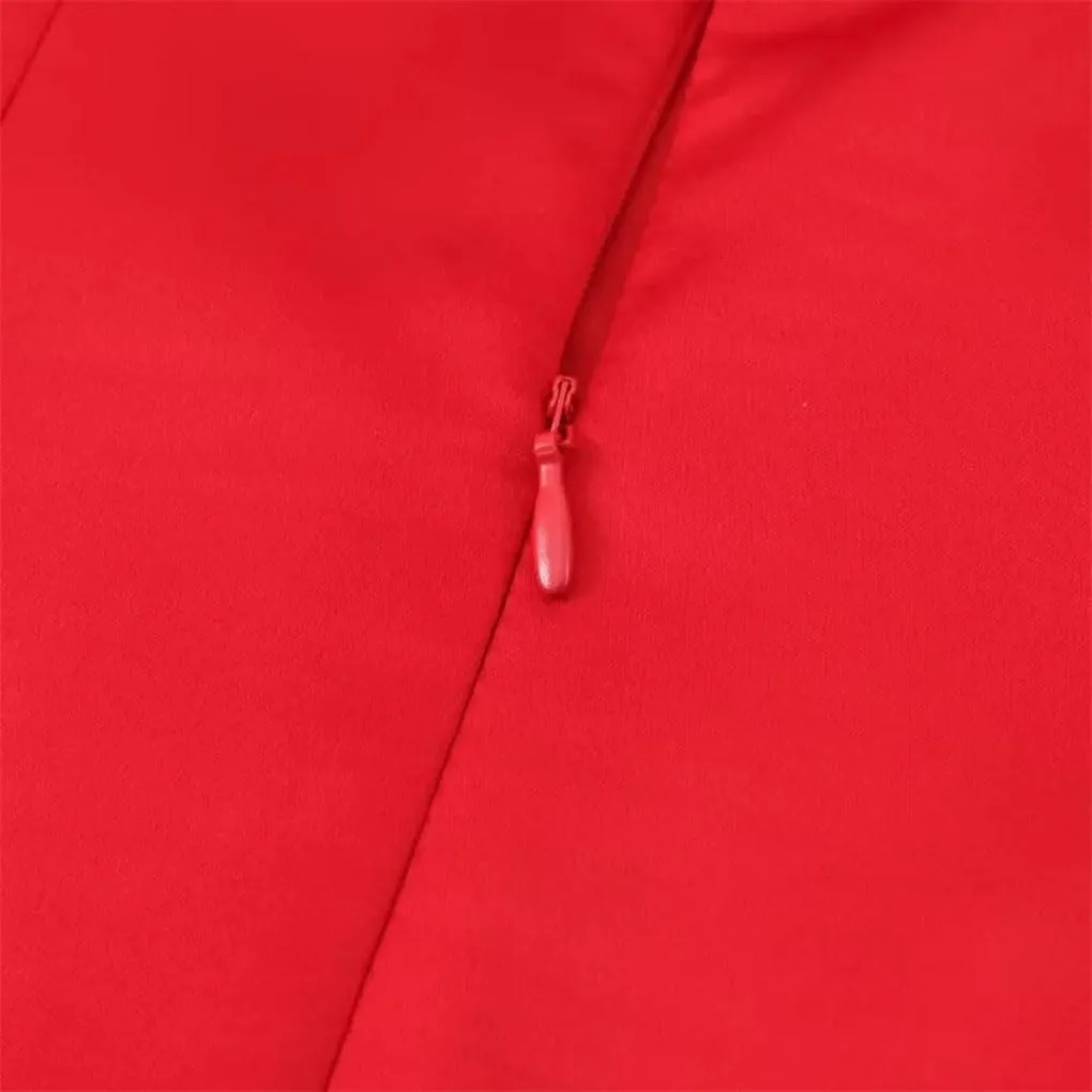 Women's Tube Top Slim Back Zipper Solid Color Satin Pleated Commuting Short Waist Top Dress