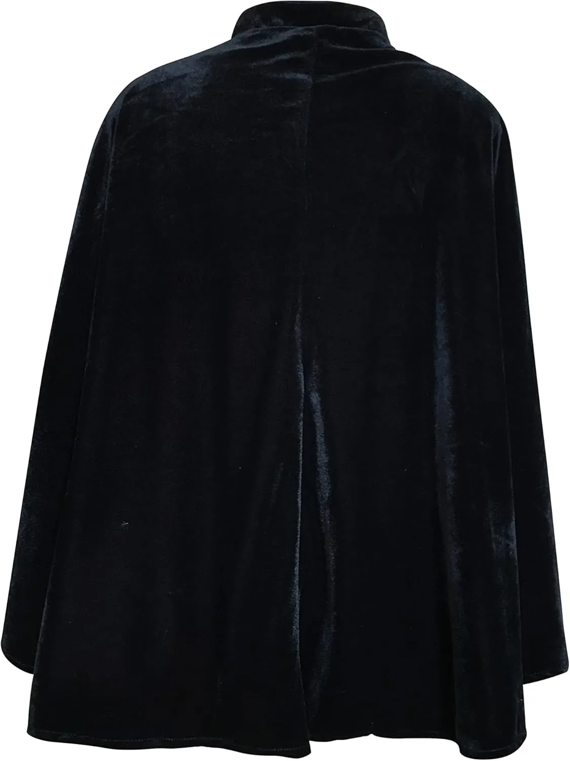 Women's Velvet Satin Lined Capelet Elegant Halloween Cosplay Cloak Cape, Wedding, Ren Faire