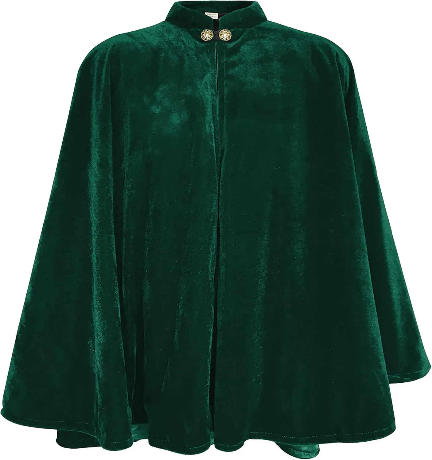 Women's Velvet Satin Lined Capelet Elegant Halloween Cosplay Cloak Cape, Wedding, Ren Faire