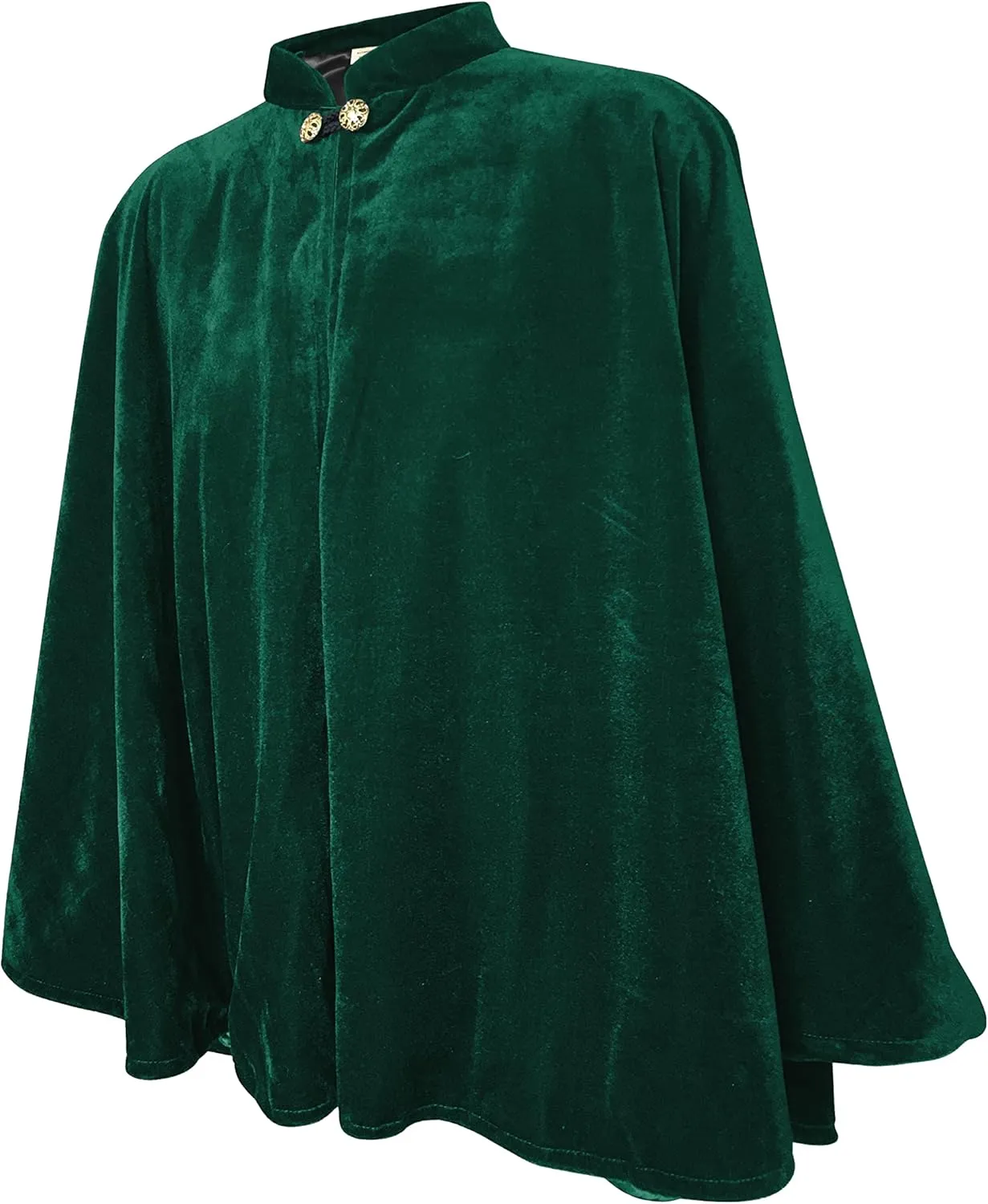 Women's Velvet Satin Lined Capelet Elegant Halloween Cosplay Cloak Cape, Wedding, Ren Faire