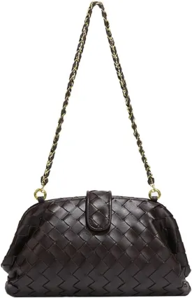 Woven Clutch Purse Shoulder Bag for Women Soft Tote Bag Shell Handbag Crossbody Bags Vegan Leather Shoulder Underarm Bag 2025