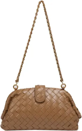 Woven Clutch Purse Shoulder Bag for Women Soft Tote Bag Shell Handbag Crossbody Bags Vegan Leather Shoulder Underarm Bag 2025