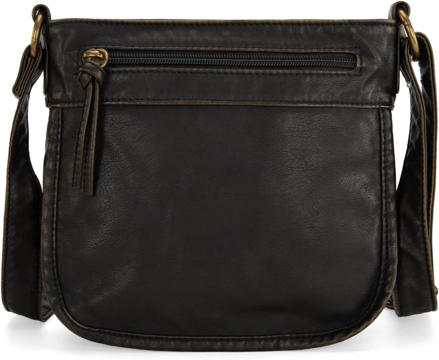 Wrangler Crossbody Bag for Women Small Soft Washed Leather Multi Pocket Shoulder Purses