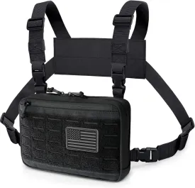 WYNEX Tactical Chest Rig Bag of Laser Cut Design, Molle Chest Pouch Utility Recon Kit Bag Tactical Chest Pack Bag